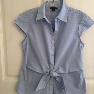 Brooks Brothers blue stripe blouse